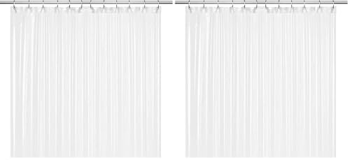LiBa Bathroom Shower Curtain with 12 Shower Rings- Waterproof Plastic Shower Curtain Premium PEVA Non-Toxic with Rust Proof Grommets Frosted 10G Heavy Duty Bathroom Accessories 72x72 (Pack of 2) - color: 10g Peva - Frosted, size: 72"W x 72"L (Pack of 2)