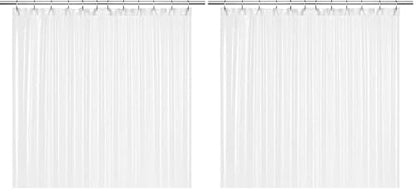 LiBa Bathroom Shower Curtain with 12 Shower Rings- Waterproof Plastic Shower Curtain Premium PEVA Non-Toxic with Rust Proof Grommets Frosted 10G Heavy Duty Bathroom Accessories 72x72 (Pack of 2) - color: 10g Peva - Frosted, size: 72"W x 72"L (Pack of 2)