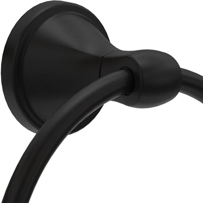 Delta Faucet Becker (1-Pack) Hand Towel Holder, Matte Black, Ring for Bathroom or Kitchen Sink, Wall Mounted BCK46-MB - color: Matte Black