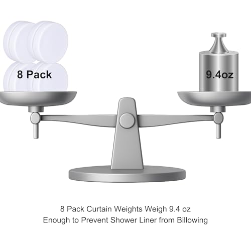 Magnetic Shower Curtain Weights, Rubber Coated Shower Liner Weights | Heavy-duty magnetic weights keep shower liners in place, soft rubber coating that helps prevent rust, scratches and noise