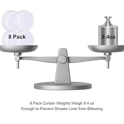 Magnetic Shower Curtain Weights, Rubber Coated Shower Liner Weights | Heavy-duty magnetic weights keep shower liners in place, soft rubber coating that helps prevent rust, scratches and noise