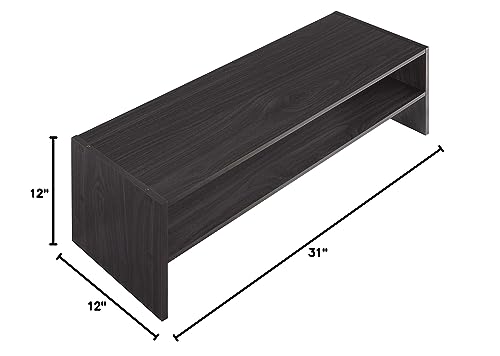 Whitmor Stackable 2-Tier Shoe Shelf, 31 inch, Espresso - color: Espresso, size: 31 INCH