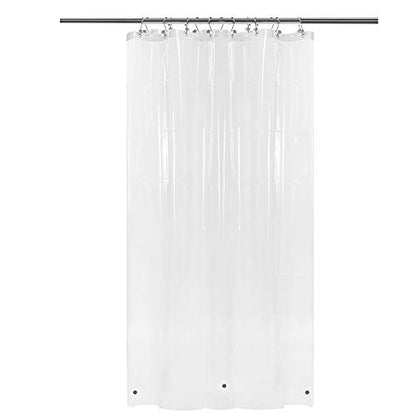 Barossa Design 48 inch Wide Stall Shower Curtain Liner with Magnets, Clear | 8G Heavy Duty PEVA, 3 Magnets at Bottom, 8 Rustproof Grommets, Waterproof, PVC Free, 48x72 Inches for Bathroom Stall - color: 1a. Clear, size: 48"W x 72"L (Pack of 1)