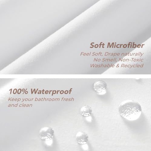 Felisa Stall Fabric Shower Curtain Liner with 3 Magnets,42W x 72L, Waterproof & Hotel Quality Shower Stall Curtain Liner for Bathroom,Soft Cloth,Narrow Size Small Shower Curtain,White - size: 42"W x 72"L (Pack of 1)