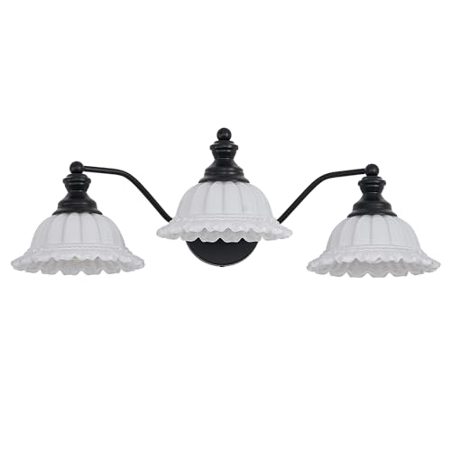 XIEDUN Black 3 Light Vanity Light Modern Bathroom Vanity Light Fixture - color: Black and White, size: 3 Light
