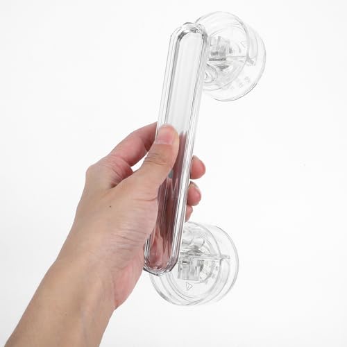 ARTIBETTER Bathroom Grab Bar Handle 8 Inch Suction Cup Non-Skid Shower Support Rail for Bathtub Safety and Mobility Aid