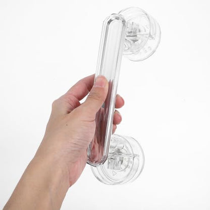 ARTIBETTER Bathroom Grab Bar Handle 8 Inch Suction Cup Non-Skid Shower Support Rail for Bathtub Safety and Mobility Aid