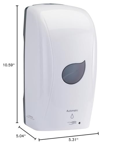 Winco 1000ml White Pur-Clean Automatic Liquid Soap Dispenser | Automatic dispensing, Adjustable settings, Refillable chamber, Easy mounting - color: White, style: Auto Liquid