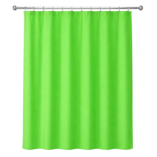 Lime Green PEVA Shower Curtain Liner 70x72 | Waterproof, Rust Resistant Metal Grommets - color: Lime Green