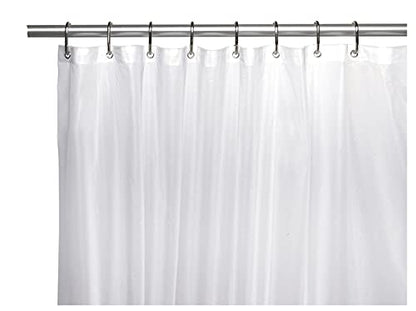 Elegant Heavy Duty Vinyl Shower Curtain Liner with 12 Metal Grommets DPC Clear - color: Dpc Clear