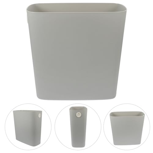 Luxshiny Narrow Space Slim Trash Can Modern Garbage Bin for Kitchen Bathroom Office Stylish Design for Areas Space-Saving Waste Basket Warm