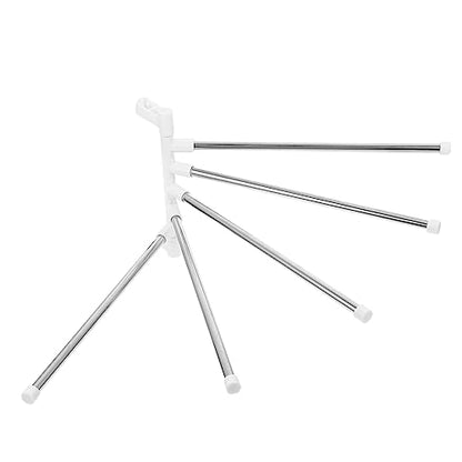 Homoyoyo Nail Wall Mounted Rotating Towel Rack Bar Stainless Steel Storage Shelf Easy Installation Space Saving Bathroom Organizer with Durable Elegant Design