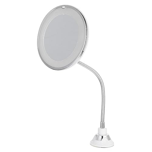 Ipetboom Led Makeup Mirror Magnification Suction Cup Vanity Mirror Lights for Cosmetics - size: 17.50X17.50X3.00CM
