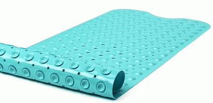 Extra-Long Non-Slip Bathtub & Shower Mat 39”x16” (Smooth/Non-Textured Tubs Only) Safe, Clean, Machine-Washable, Superior Grip&Drainage, Vinyl, Opaque Turquoise/Green-Blue - color: Opaque Turquoise (Green-blue), size: 39" x 16" (Rectangular)