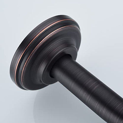 6 Inch Oil Rubbed Bronze Shower Arm and Flange Angled Head Pipe | Stainless Steel Wall Mounted Extension with Brushed ORB Finish, Antique Mediterranean Venetian Gooseneck Curved Shower Neck - color: Oil Rubbed Bronze, style: 6 inch
