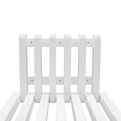 Foldable Wall-Mounted Chair, 330.69 Bearing 90° Foldable 3CM Thickness Solid Wood Invisible Shoe-Changing Stool with Support Legs for Various Occasion (White)