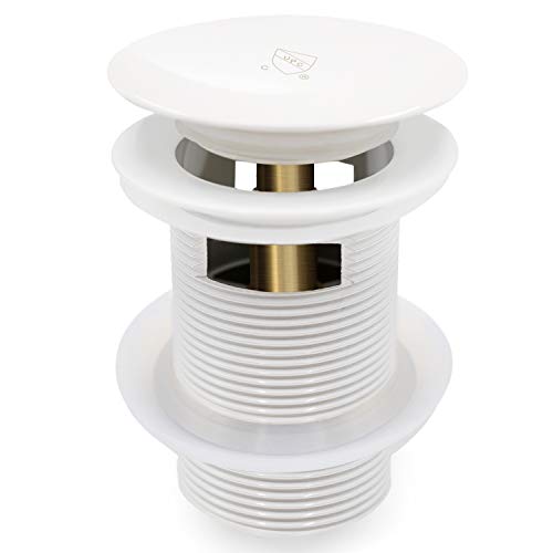 FerdY Pop-up Drain for Freestanding Bathtub, cUPC Certification, Freestanding Bathtub Drain Stopper, Polished White - color: Polished White