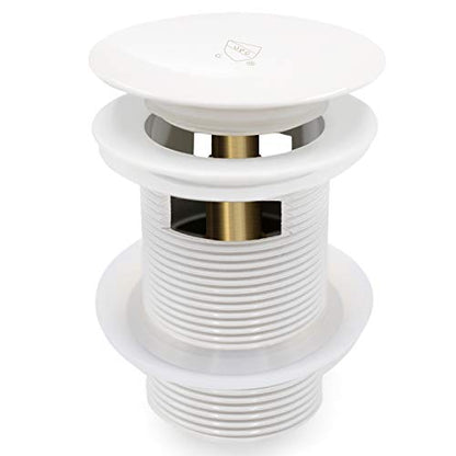FerdY Pop-up Drain for Freestanding Bathtub, cUPC Certification, Freestanding Bathtub Drain Stopper, Polished White - color: Polished White