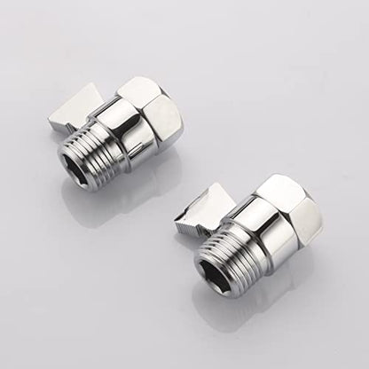 Dual Shower Head Manifold with Brass Shut Off Valve for 2 Fixed Shower Head Showering System Double Sprayer Manifold, Chrome - color: Chrome