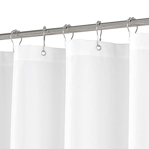 N&Y HOME RV Shower Curtain or Liner Fabric, White, 36 x 64 inches | With Magnets, Machine Washable, Water Repellent, 36x64 White Bahtroom Curtain with Grommets - color: White, size: 36"W x 64"L (Pack of 1)
