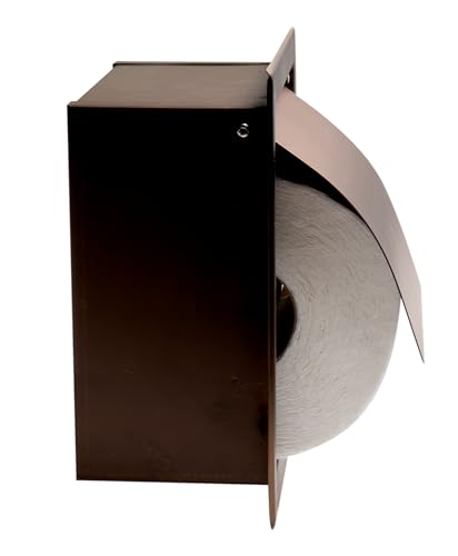 ALFI brand ABTPP77-BC Brushed Copper Stainless Steel Recessed Toilet Paper Holder with Cover