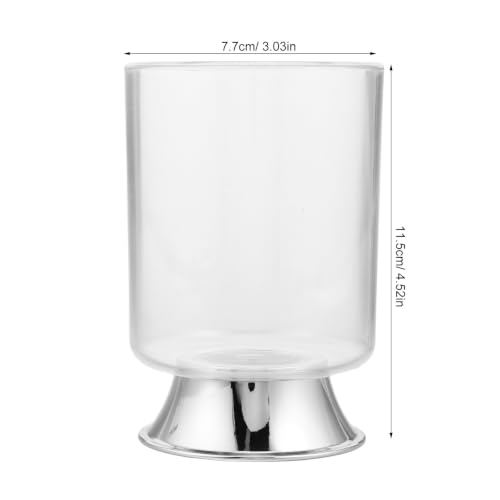 2pcs Stainless Steel Mouthwash Cups - Metal Water Cup Toothbrush Holder Reusable Drinkware Tumbler for Coffee Bathroom Office