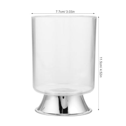 2pcs Stainless Steel Mouthwash Cups - Metal Water Cup Toothbrush Holder Reusable Drinkware Tumbler for Coffee Bathroom Office
