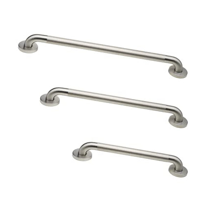 ADA Grab Bar Bundle, Peened/Textured, Pack of 3, 18/36/42 in | 1.5 in Diameter, Toilet Grab Bars, Commercial Restrooms, Shower Use, Bundle of Multiple Lengths - color: Peened/Textured