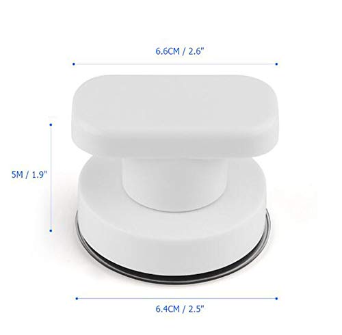Glass Handle, Suction Cup Handle for Bathroom, Cabinet, Terrace Sliding Doors, Shower Rail. No Hole Punching - color: Small white