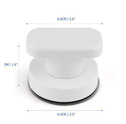 Glass Handle, Suction Cup Handle for Bathroom, Cabinet, Terrace Sliding Doors, Shower Rail. No Hole Punching - color: Small white