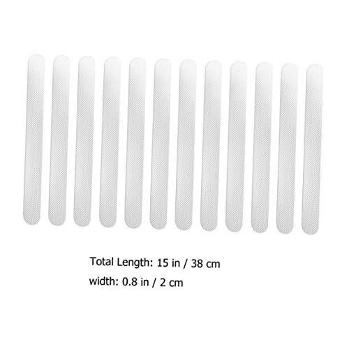 SOLUSTRE 3sets Skid Bathtub Stickers Transparent Non Slip Strips for Bathtubs Showers Stairs Pools Easy Installation Strong Adhesion for Safety Wet Areas 12pcs*3