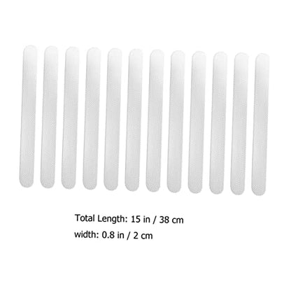 SOLUSTRE 3sets Skid Bathtub Stickers Transparent Non Slip Strips for Bathtubs Showers Stairs Pools Easy Installation Strong Adhesion for Safety Wet Areas 12pcs*3
