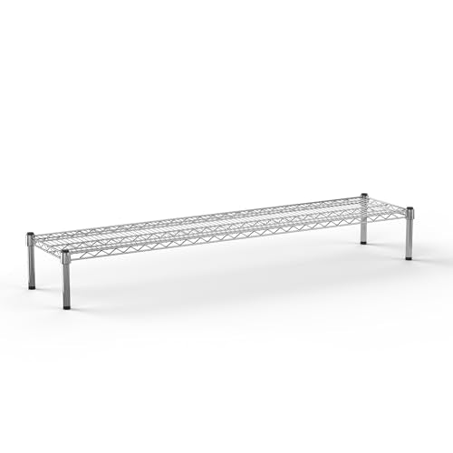14" Deep x 60" Wide x 8" Height 1-Tier Wire Shelving Kit | NSF Commercial Storage Rack Unit - size: 14" Deep x 60" Wide