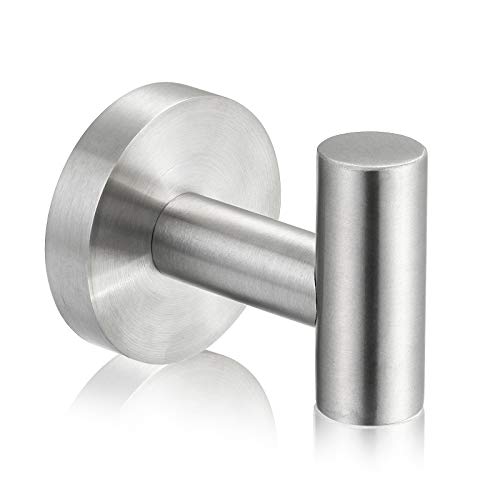 4 Pieces Bathroom Hardware Set-Towel Ring-Toilet Paper Roll Holder-Towel Hooks-Towel Bar Sets Heavy Duty SUS 304 Stainless Steel Wall Mount Bathroom Accessories,9100PC Polished Chrome - color: Brushed Nickel-4