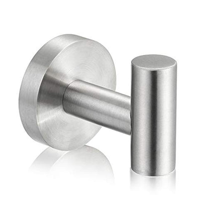 4 Pieces Bathroom Hardware Set-Towel Ring-Toilet Paper Roll Holder-Towel Hooks-Towel Bar Sets Heavy Duty SUS 304 Stainless Steel Wall Mount Bathroom Accessories,9100PC Polished Chrome - color: Brushed Nickel-4