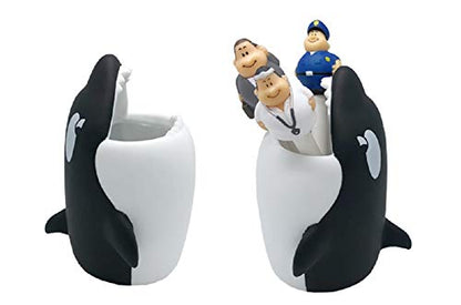 Kids Toothbrush Holder Toothbrush Organizer – Durable Silicone Animal Tooth Brush Holder – Easy to Clean Toothbrush and Toothpaste Holder – Toothbrush Holders for Bathrooms by Lily’s Home (Whale) - color: Whale