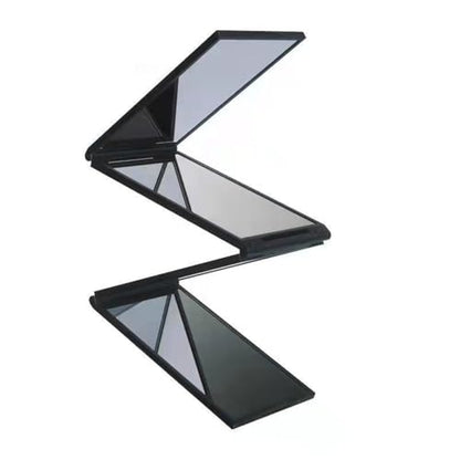 Foldable Makeup Mirror 4 Barber Mirrors, 360 Degree Handheld Desktop DIY Haircut Tool,Styling, Grooming,Portable Foldable Makeup Mirror,Plus 15X Magnifying Mirror