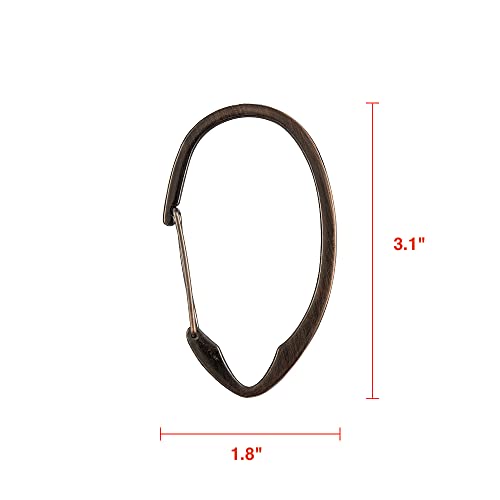 Shower Rings, Shower Curtain Rings for Bathroom, Rustproof Zinc Shower Curtain Hooks Rings, Set of 12 (Oil Rubbed Bronze) - color: Oil Rubbed Bronze