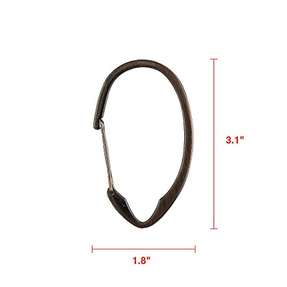 Shower Rings, Shower Curtain Rings for Bathroom, Rustproof Zinc Shower Curtain Hooks Rings, Set of 12 (Oil Rubbed Bronze) - color: Oil Rubbed Bronze