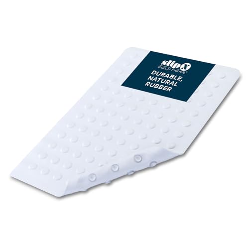 SlipX Solutions Anti Mold Rubber Non Slip Bathtub Mat, 14x22, White | Mildew Resistant, Small Size For Tub & Shower, Soft Grippy Top, 100 Suction Cups, Machine Washable, Natural Rubber - color: White, size: 22" x 14" (Rectangular)