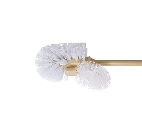 Toilet Bowl Brushes with Lip Beige, Multi Pack Toilet Brush Scrub Under Rim, Bathroom Cleaner Scrubber, Heavy Duty Bristles Scrub Brush (3) - size: 3 Pack
