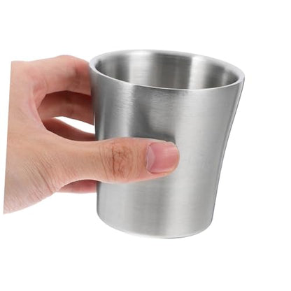 SHOWERORO Stainless Steel Travel Tumbler Cup Unbreakable Bathroom Drinking Versatile Mouthwash Toothbrush Holder Lightweight Stackable Design for Camping Home Use