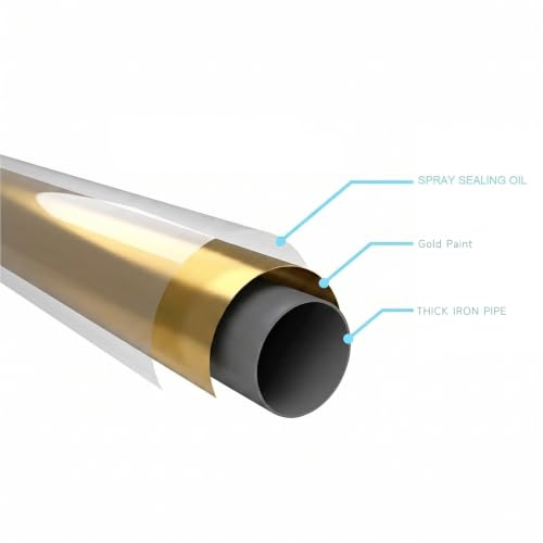 Spring Tension Curtain Rod 43-73 Inches, Rustproof and Non-Slip Shower Curtain Rod for Window or Bathroom, Frosted Gold - color: Frosted Gold