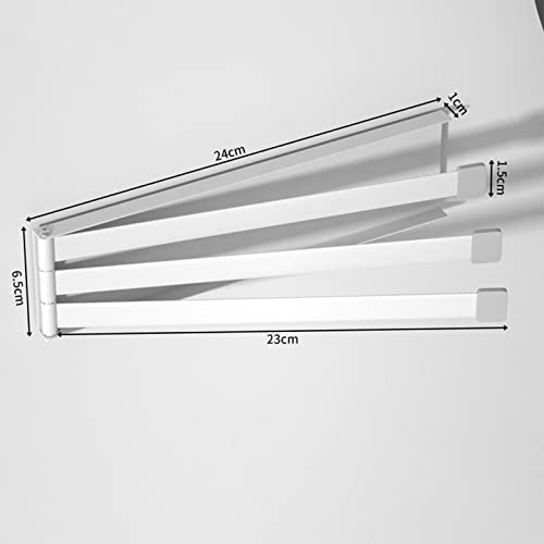 Swivel Towel Bar Hanging Rod Mounted Rack Arms for Bathroom Organizer - color: D