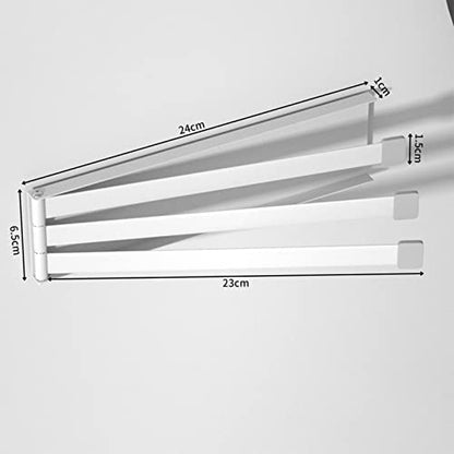 Swivel Towel Bar Hanging Rod Mounted Rack Arms for Bathroom Organizer - color: D