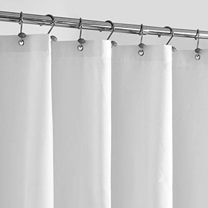 ALYVIA SPRING Waterproof Fabric Shower Curtain or Liner White, 70x72 | 3 Magnets, Soft Cloth & Hotel Quality, Machine Washable, Light-Weight, Standard Size - color: White, size: 70"W x 72"L (Pack of 1)