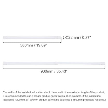 uxcell Tension Curtain Rod, Adjustable 20 to 35 inches, 0.75" Dia White Spring Tension Rod No Drilling Expandable Tension Rod for Doorway, Kitchen - size: 20-35 inch