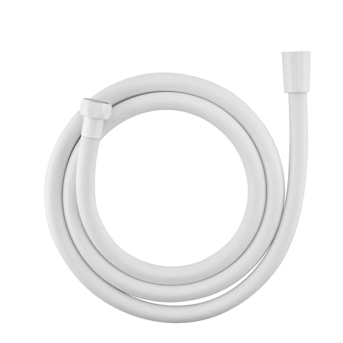 White Shower Hose Replacement 39 Inches,Explosion Proof Anti Winding PVC Showerhead Hoses Extra Short,Used In Spray Bidet Bathing Toilet Cleaning Pet,Flexible Rv Shower Hose High Pressure - color: White, size: 39 In