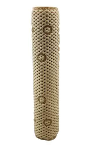 Bathtub and Shower Soft Waffle Cushioned Texture Spa Bathroom Shower and Bath Mat Non Slip 27.5" x 16" with Suction Cups and Drain Holes (Beige) - color: Beige
