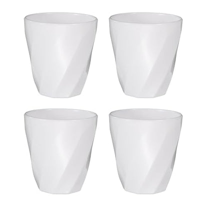 uxcell 4 Pcs Simple Toothbrush Cup, 13.5 OZ Reusable Bathroom Tumbler, 2.2 x 3.5 Unbreakable Plastic Cups for Storing Toothpaste Makeup Brush Holder Water Beverages Combs, White - color: White